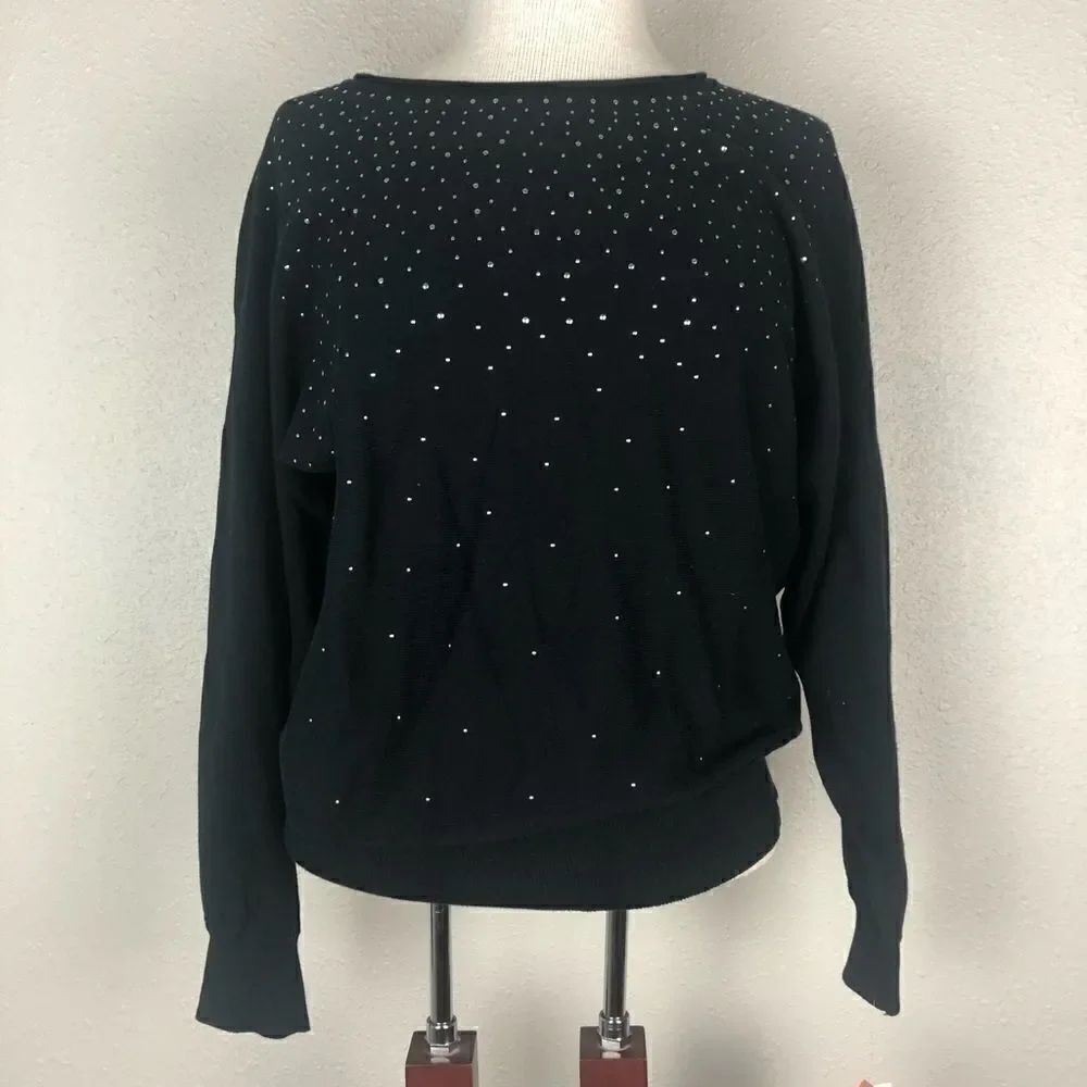 NWT C.D. Petites “Nailhead” Long Sleeve Sweater